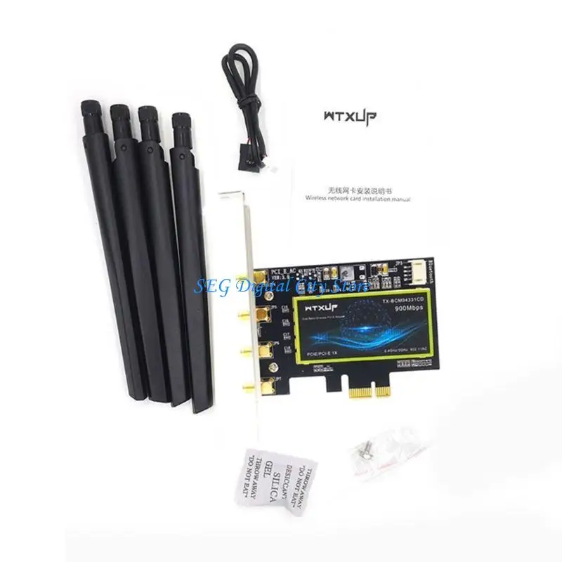 U75B BCM94331CD Беспроводной адаптер Wi-Fi Dual-полос PCIE 1X Настольный ПК-карта Bluetooth-совместимый 900 Мбит/с 2,4 ГГц/5
U75B BCM94331CD Беспроводной адаптер Wi-Fi Dual-полос PCIE 1X Настольный ПК-карта Bluetooth-совместимый 900 Мбит/с 2,4 ГГц/5