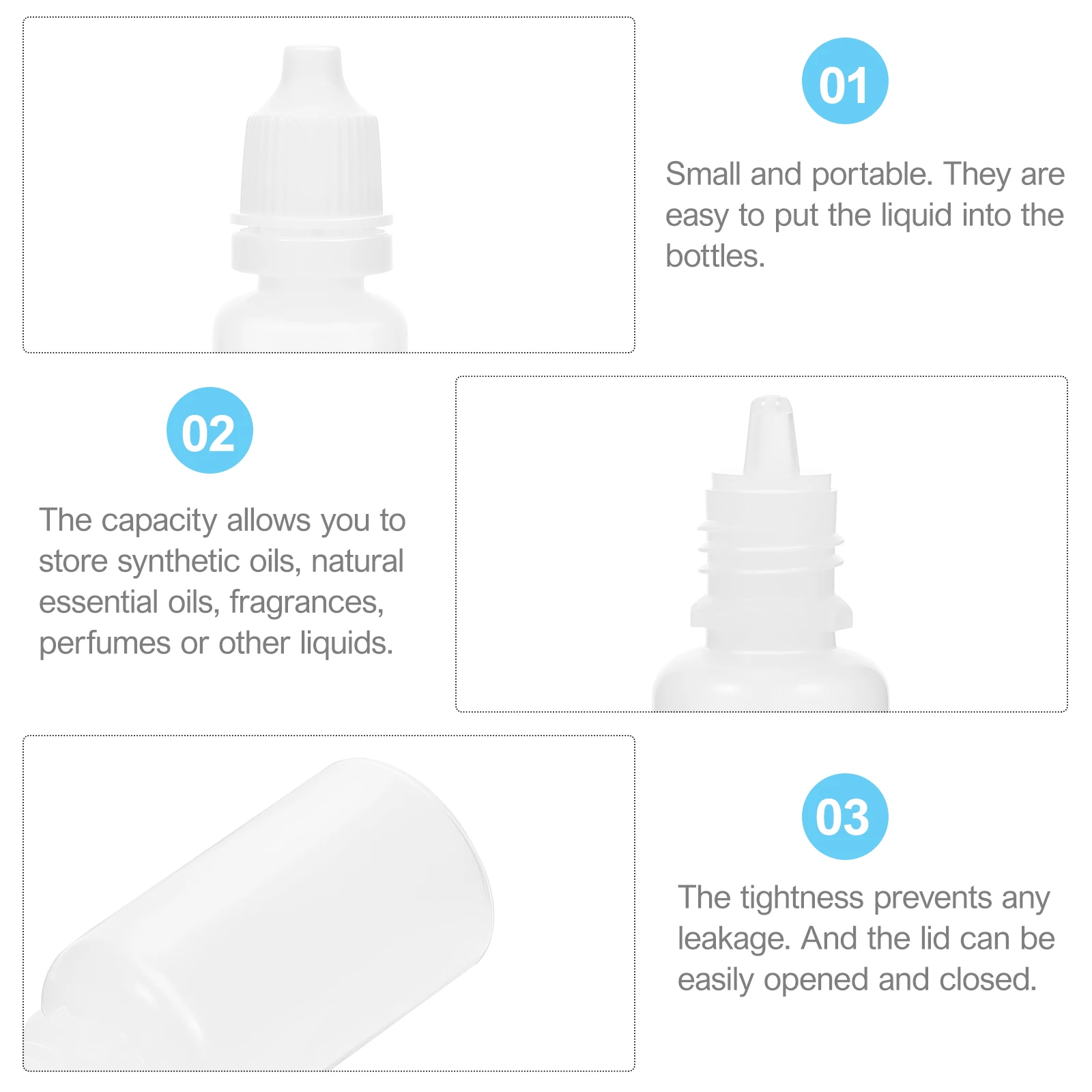 50pcs Drop Bottle Oil Small Empty Plastic Bottles for Essential Liquids Travel Portable Sub Packaging Lotion Dispenser Leakproof
50pcs Drop Bottle Oil Small Empty Plastic Bottles for Essential Liquids Travel Portable Sub Packaging Lotion Dispenser Leakproof
