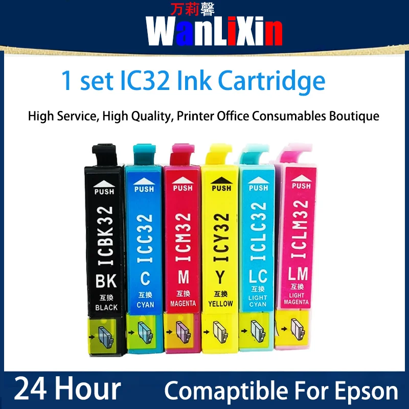 1 set IC32 Ink Cartridge Compatible For Epson PM-A700 A750 A850 A870 A890 G700 G800 G820
1 set IC32 Ink Cartridge Compatible For Epson PM-A700 A750 A850 A870 A890 G700 G800 G820