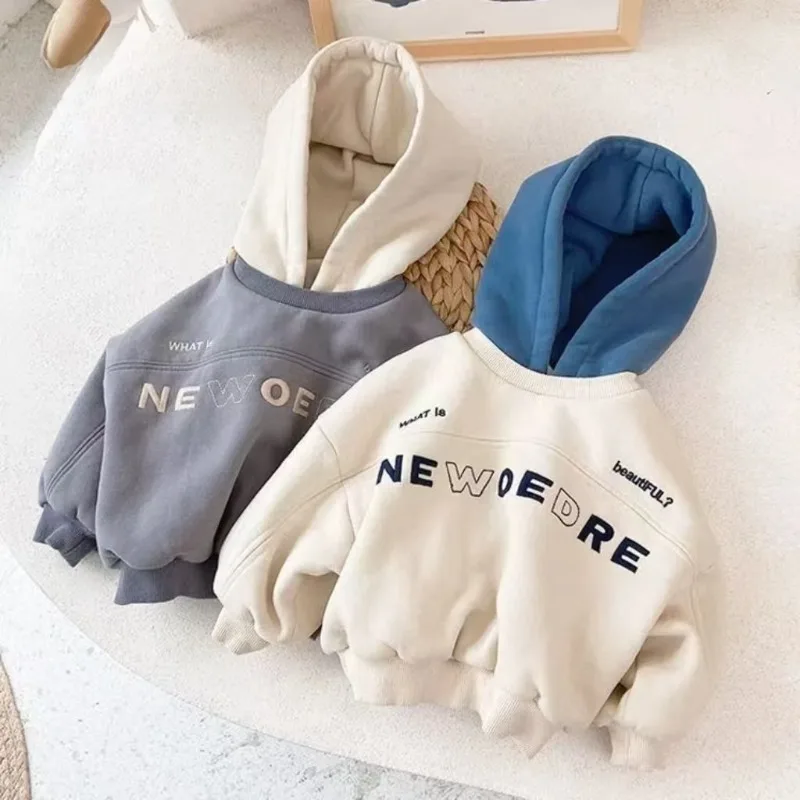 Hoodies Autumn and Winter Children's Plush Thick Hooded Sweatshirt for Boys and Girls, Warm Long Sleeved Cotton Sweatshirt
Hoodies Autumn and Winter Children's Plush Thick Hooded Sweatshirt for Boys and Girls, Warm Long Sleeved Cotton Sweatshirt