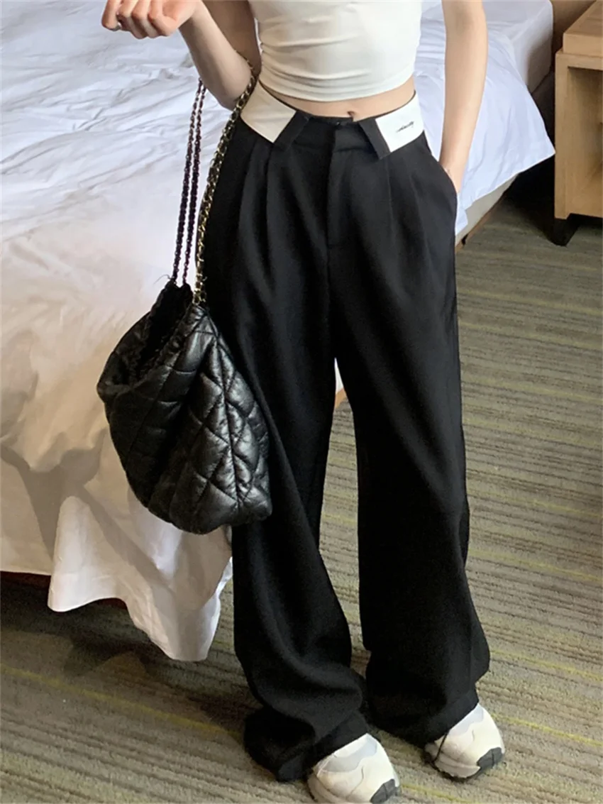 PLAMTEE Straight Women Black Pants OL Wide Leg Summer 2023 Slim Office Lady Loose 2023 Streetwear New Casual Solid Work Wear
PLAMTEE Straight Women Black Pants OL Wide Leg Summer 2023 Slim Office Lady Loose 2023 Streetwear New Casual Solid Work Wear