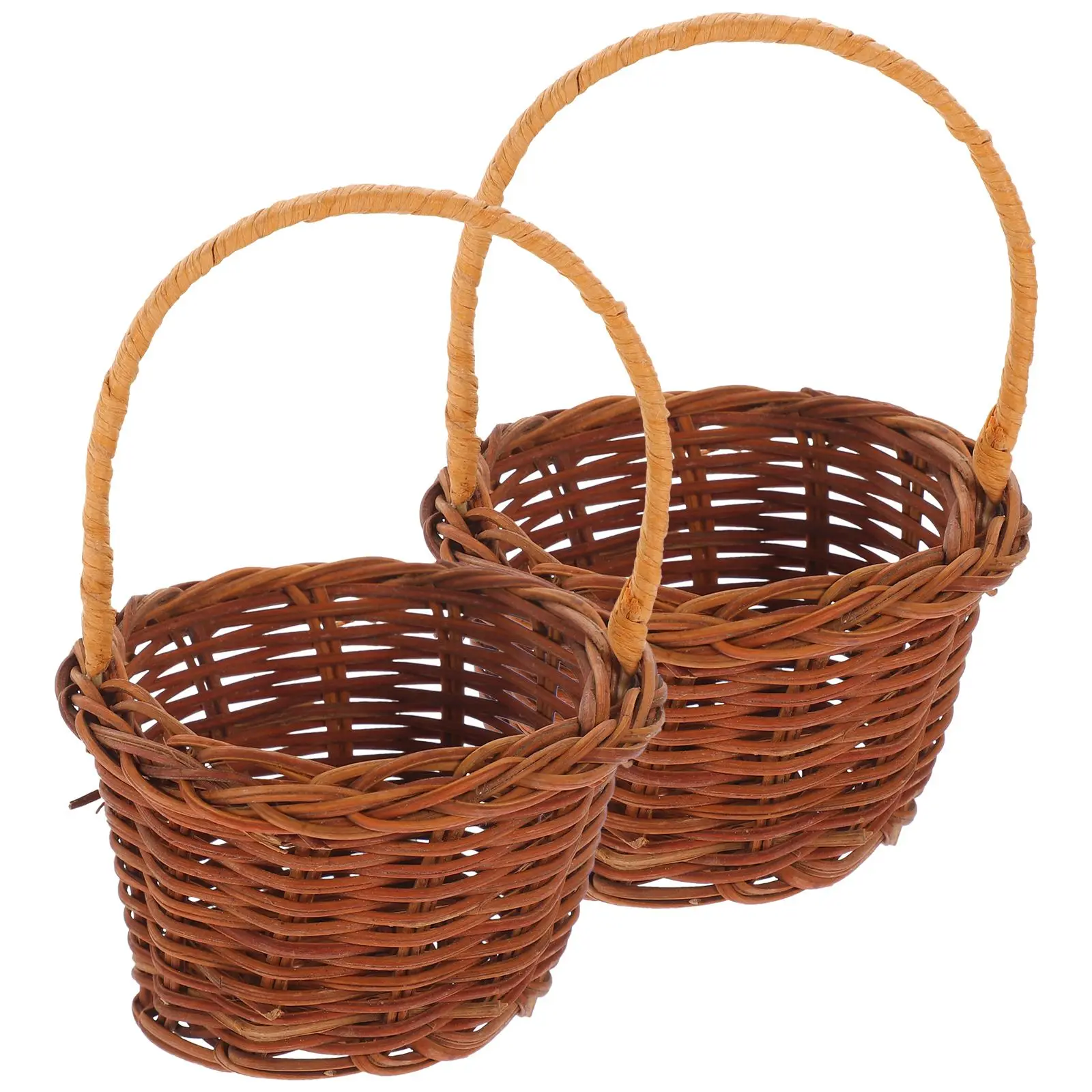 2Pcs Mini Rattan Hand Basket 8x11 5CM Natural Woven Storage Decorative Flower Baskets Small Handle DIY Home Decor Mini Craft
2Pcs Mini Rattan Hand Basket 8x11 5CM Natural Woven Storage Decorative Flower Baskets Small Handle DIY Home Decor Mini Craft