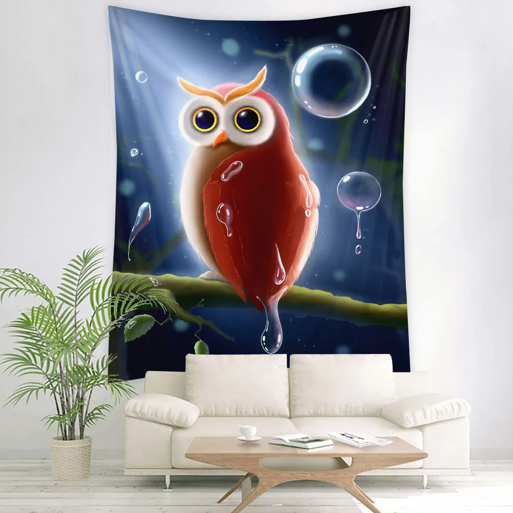 Cartoon owl print tapestry psychedelic animal art wall hanging cloth home living room bedroom party wall decoration gift
Cartoon owl print tapestry psychedelic animal art wall hanging cloth home living room bedroom party wall decoration gift