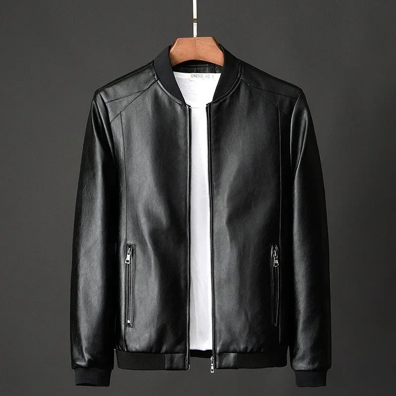 2025 Autumn New Men Black Biker PU Leather Coat Korean Fashion Men Pu Leather Jacket Trend Casual Fit Slim Baseball Clothes 8Xl
2025 Autumn New Men Black Biker PU Leather Coat Korean Fashion Men Pu Leather Jacket Trend Casual Fit Slim Baseball Clothes 8Xl