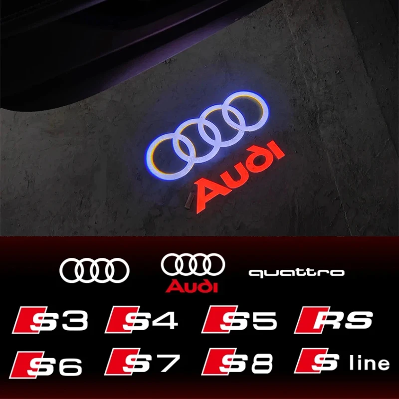 For Audi A4 A3 8V 8P 8L A6 C5 C6 C7 A5 A7 Q3 Q5 Q7 S3 S4 S6 RS Sline Quattro Car HD Projector Lamp LED Auto Door Welcome Light
For Audi A4 A3 8V 8P 8L A6 C5 C6 C7 A5 A7 Q3 Q5 Q7 S3 S4 S6 RS Sline Quattro Car HD Projector Lamp LED Auto Door Welcome Light