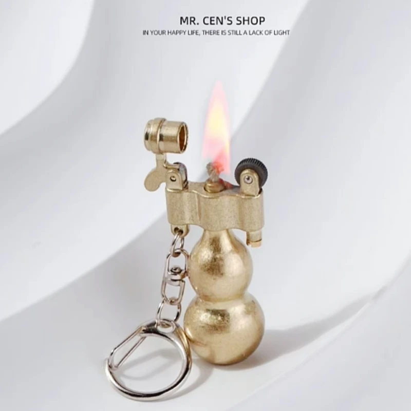 Retro Vintage Gourd Keychain Lighter, Metal Grinding Wheel Small Gourd Fulu Pendant Outdoor Lighter Men's Small Tool
Retro Vintage Gourd Keychain Lighter, Metal Grinding Wheel Small Gourd Fulu Pendant Outdoor Lighter Men's Small Tool