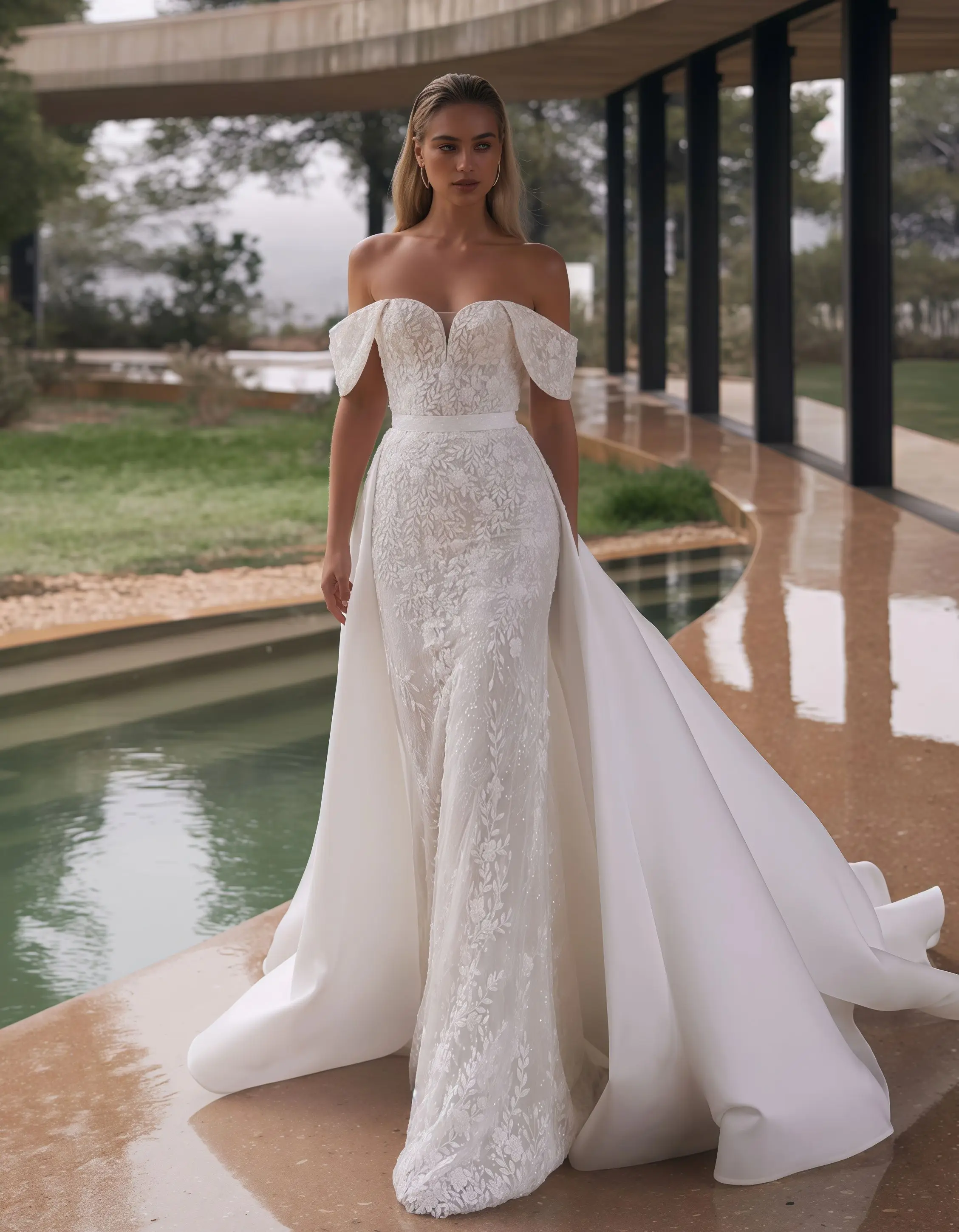 Customized Exquisite Sweetheart Lace Up Mermaid Wedding Dress 2026 Luxury Beading Appliques Detachable Train Princess Bridal Gow
Customized Exquisite Sweetheart Lace Up Mermaid Wedding Dress 2026 Luxury Beading Appliques Detachable Train Princess Bridal Gow