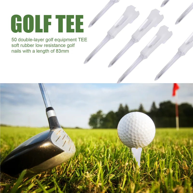 B06C-50Pcs Golf Tee Double Layer Plastic Ball Tee Soft Low Resistance Golf Seat Golf Training Tool
B06C-50Pcs Golf Tee Double Layer Plastic Ball Tee Soft Low Resistance Golf Seat Golf Training Tool