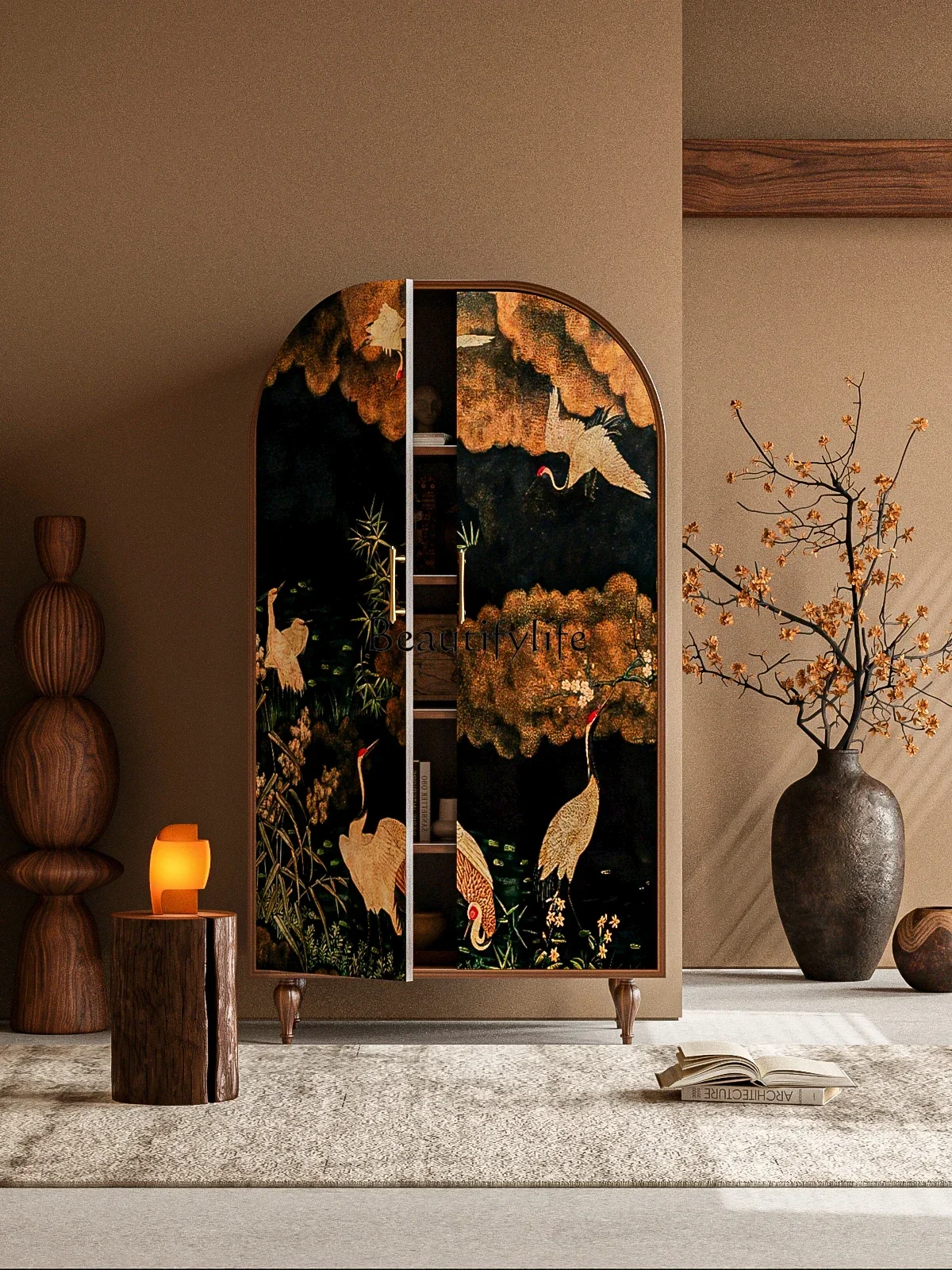 Retro Chinese style art French home bedroom wardrobe living room solid wood decorative wardrobe
Retro Chinese style art French home bedroom wardrobe living room solid wood decorative wardrobe