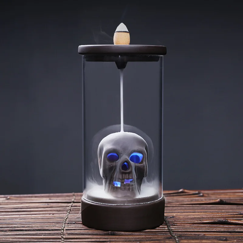 With LED Ceramic Handicraft Windproof Waterfall Skull Home office Tea House Incense Censer
With LED Ceramic Handicraft Windproof Waterfall Skull Home office Tea House Incense Censer