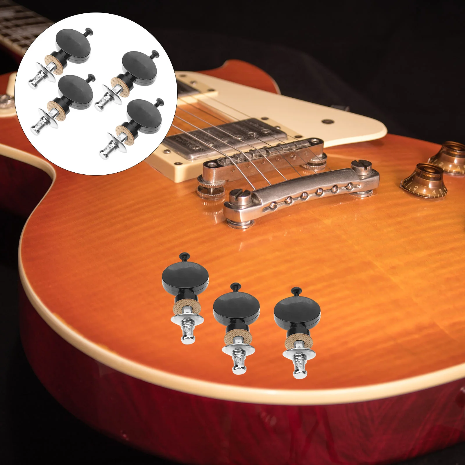 4 Pcs Ukulele Tuning Pegs Straight Shaft Small Round Knobs Black Metal Body Easy Installation Replacement Guitar Tuners
4 Pcs Ukulele Tuning Pegs Straight Shaft Small Round Knobs Black Metal Body Easy Installation Replacement Guitar Tuners