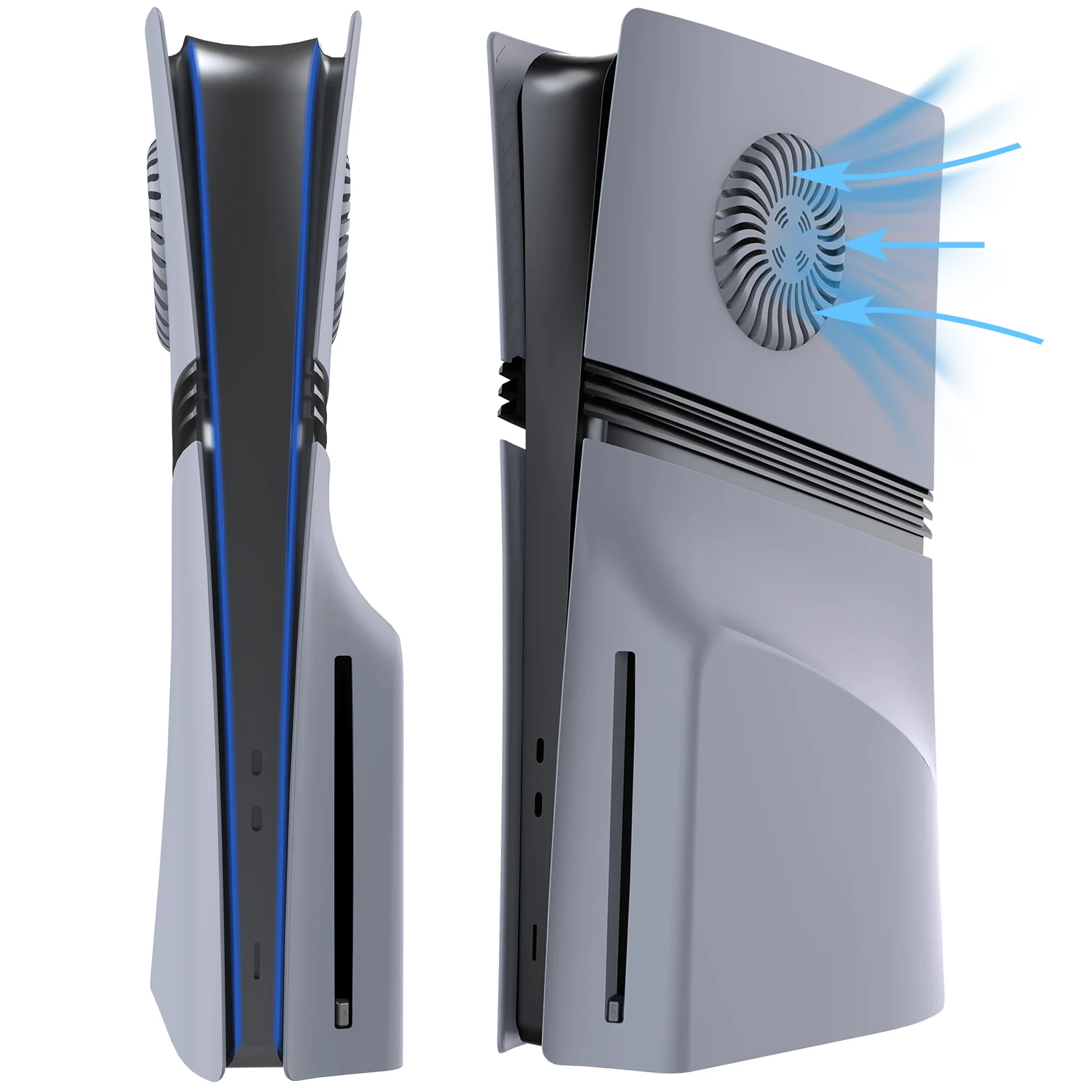 ABS 30th Anniversary Grey Face Plates Replacement Panels Cover Shell Case with Cooling Vent Compatible with PS5 Pro Disc Edition 
ABS 30th Anniversary Grey Face Plates Replacement Panels Cover Shell Case with Cooling Vent Compatible with PS5 Pro Disc Edition