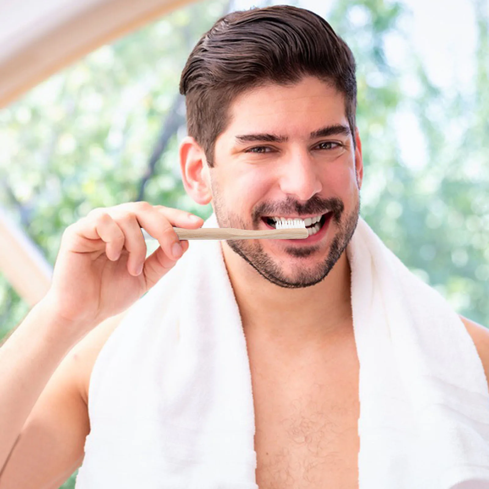 12Pcs Bamboo Tooth Brush Gentle on Gums Deep Cleaning Aesthetic Perfect for Hotel Camping on-The-Go Users
12Pcs Bamboo Tooth Brush Gentle on Gums Deep Cleaning Aesthetic Perfect for Hotel Camping on-The-Go Users