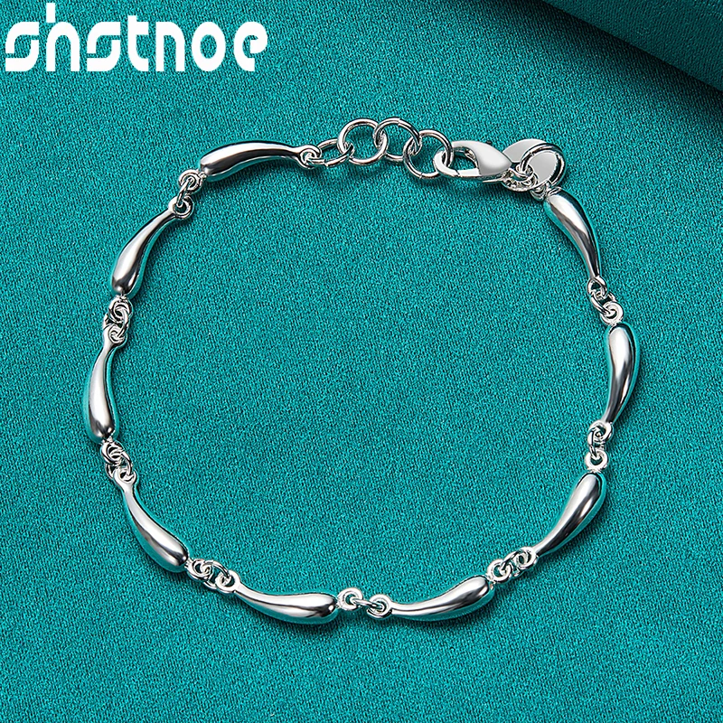 SHSTONE Luxury 925 Sterling Silver Water Drop Chain Charm Bracelet For Women Party Engagement Birthday Gift Lady Fashion Jewelry
SHSTONE Luxury 925 Sterling Silver Water Drop Chain Charm Bracelet For Women Party Engagement Birthday Gift Lady Fashion Jewelry