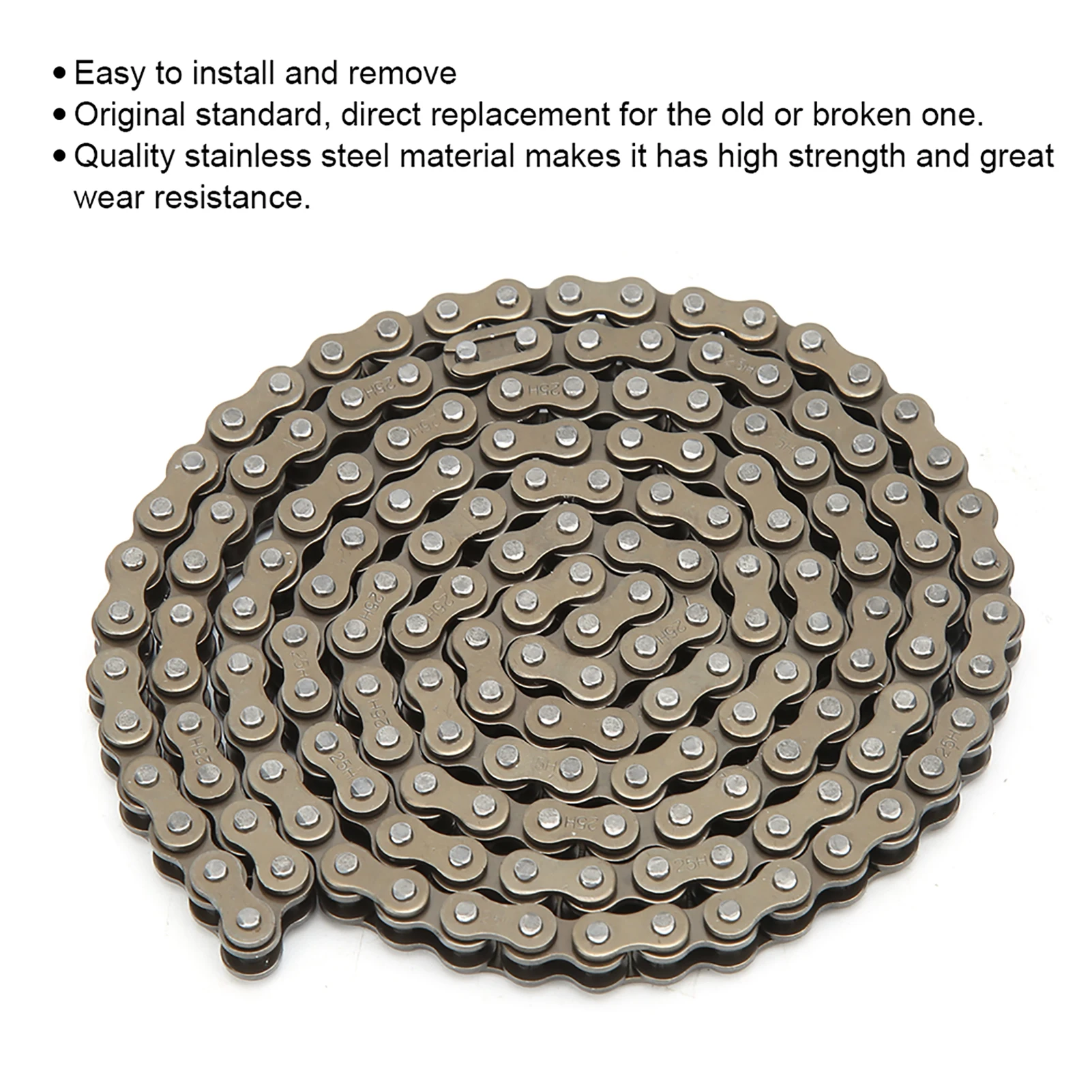 25H 158Links Stainless Steel Chain for 47cc 49cc Pocket Bike Mini Quad ATV Scooter 158Links Chain Motorcycle Chain
25H 158Links Stainless Steel Chain for 47cc 49cc Pocket Bike Mini Quad ATV Scooter 158Links Chain Motorcycle Chain