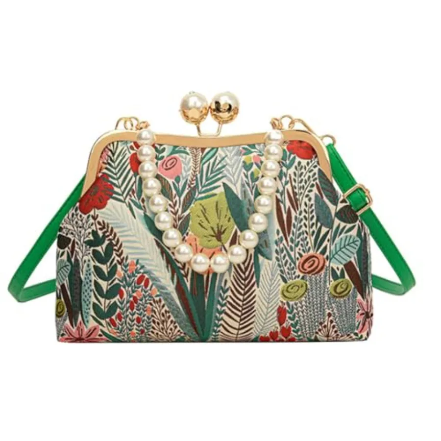 Vintage Embroidered Flower Handbag Retro Pearl Chain Crossbody Bag Clutch Kiss Lock Top Handle Shoulder Purse Wallet 2026
Vintage Embroidered Flower Handbag Retro Pearl Chain Crossbody Bag Clutch Kiss Lock Top Handle Shoulder Purse Wallet 2026