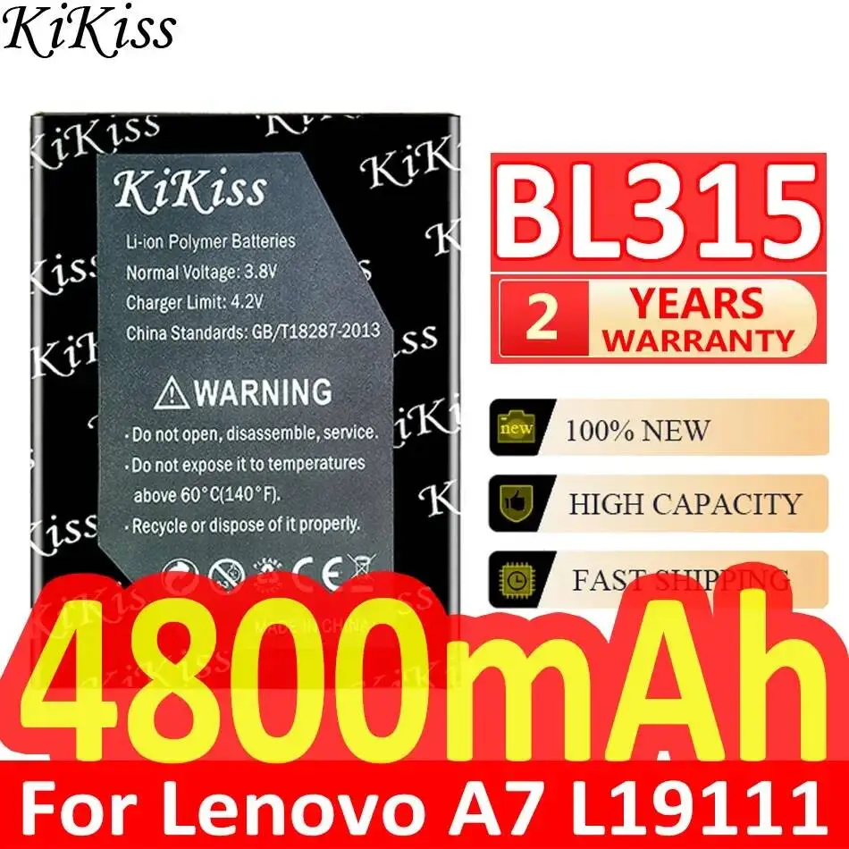 For Lenovo A7 L19111 4800mAh High-Capacity Mobile Phone Battery BL315 Reliable Replacement
For Lenovo A7 L19111 4800mAh High-Capacity Mobile Phone Battery BL315 Reliable Replacement