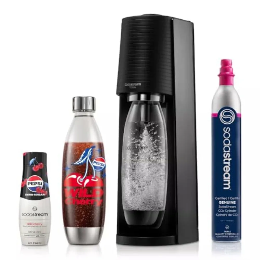 Terra Wild Cherry Pepsi Soda Maker Starter Kit for Home Use BPA-Free Plastic Red Effervescent Carbonation with Flavor Infusion
Terra Wild Cherry Pepsi Soda Maker Starter Kit for Home Use BPA-Free Plastic Red Effervescent Carbonation with Flavor Infusion