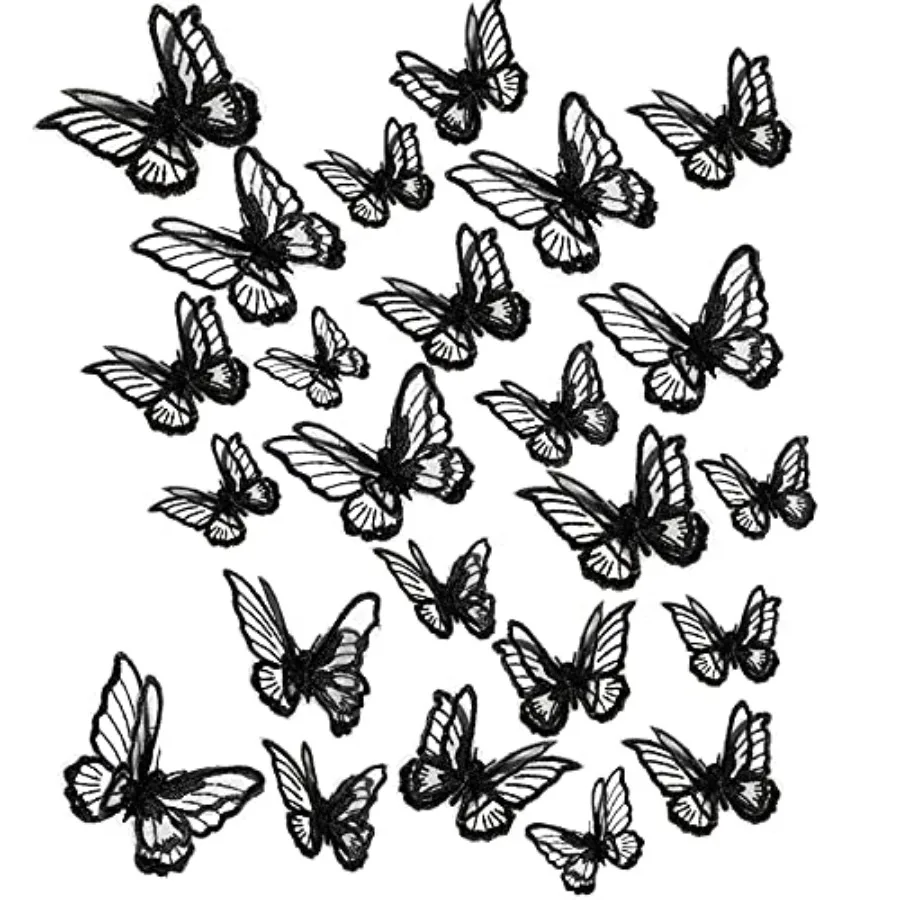 20 Pieces 2 Sizes Butterfly Patches Butterfly Lace Applique Embroidery Double Layers Organza Patches Applique for Wedding Brida
20 Pieces 2 Sizes Butterfly Patches Butterfly Lace Applique Embroidery Double Layers Organza Patches Applique for Wedding Brida