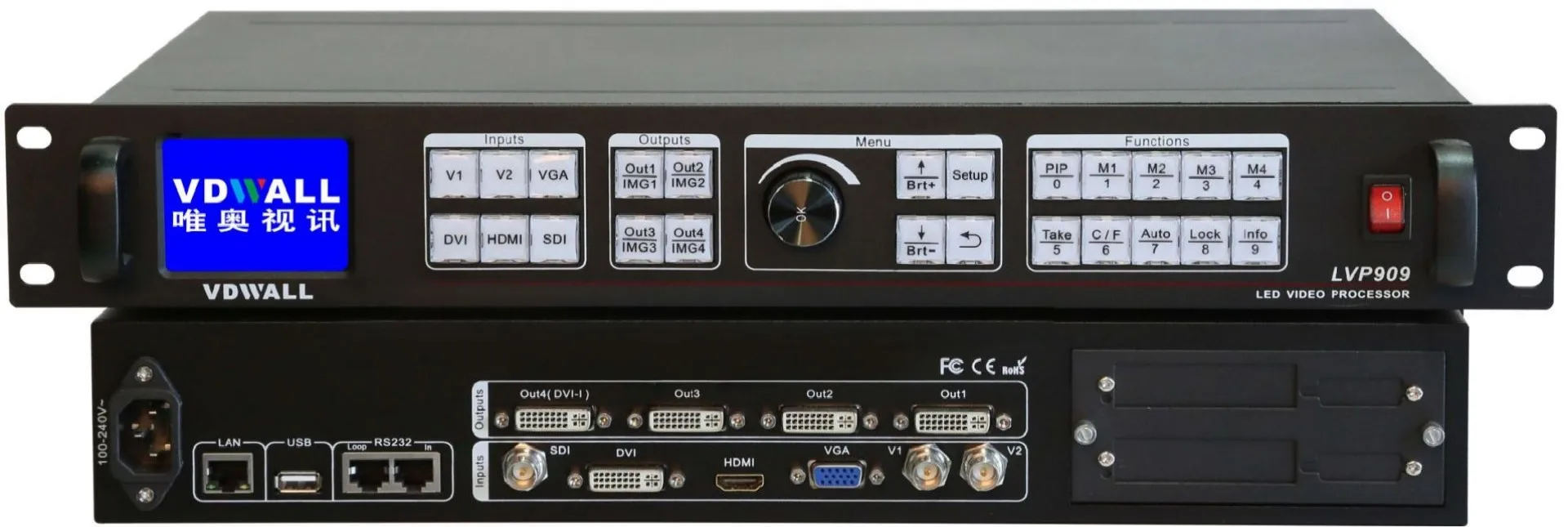 Видеопроцессор VDWALL LVP909 2K для светодиодного дисплея
Видеопроцессор VDWALL LVP909 2K для светодиодного дисплея