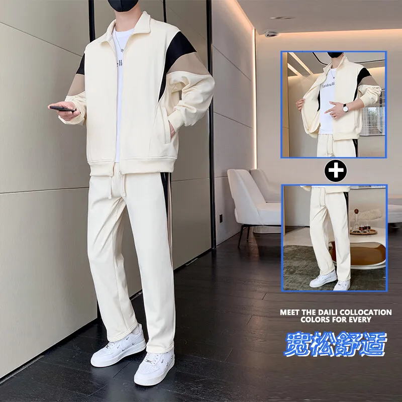 Spring Autumn New Mens Tracksuits 2025 Men Sets Sweatshirt+sweatpants Tracksuit patchwork Zipper Lapel Sports Suit
Spring Autumn New Mens Tracksuits 2025 Men Sets Sweatshirt+sweatpants Tracksuit patchwork Zipper Lapel Sports Suit