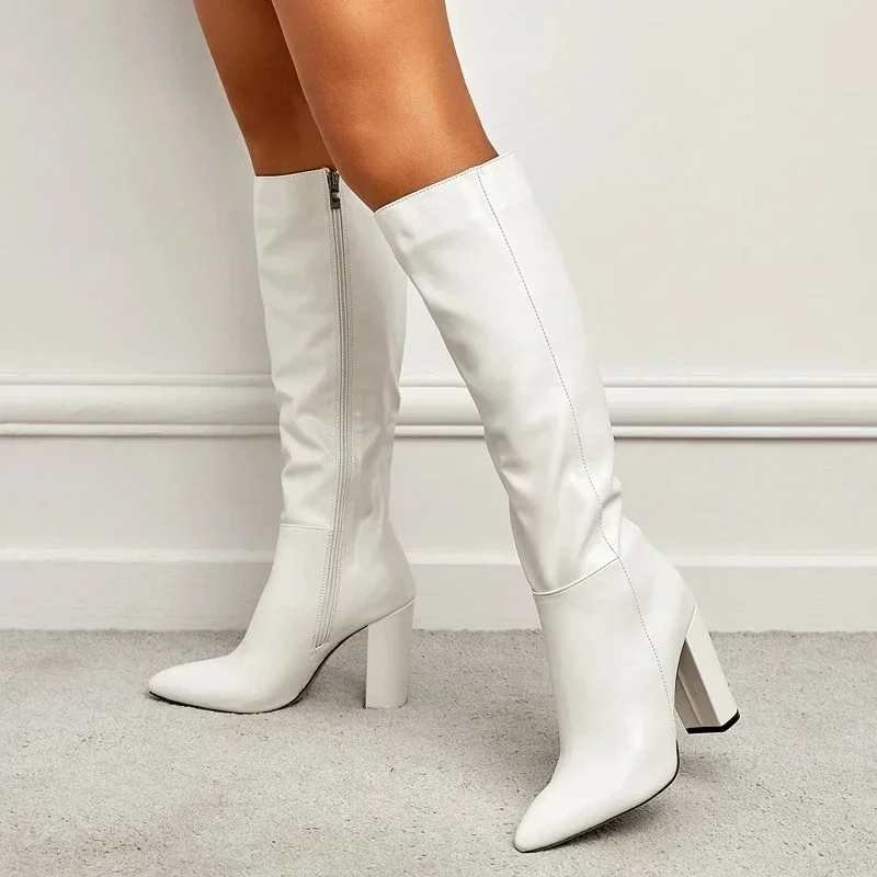 Women's Patent Faux Leather Ruched Pointed Toe Side Zipper Knee High Boots, Block Heel Fall Winter Party Footwear, Drop Shipping
Women's Patent Faux Leather Ruched Pointed Toe Side Zipper Knee High Boots, Block Heel Fall Winter Party Footwear, Drop Shipping