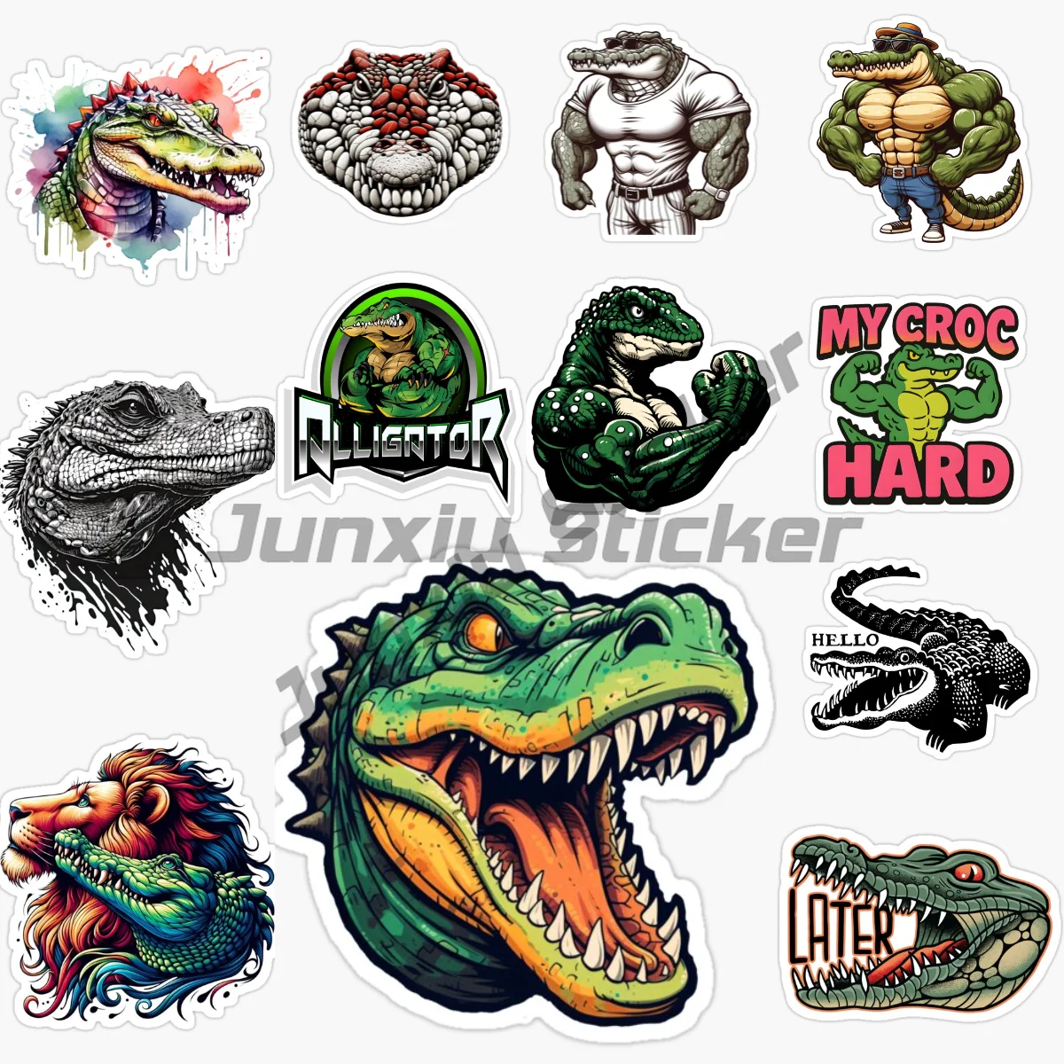 Ferocious Strong Crocodile Sticker Laptop Car Window Truck Bicycle Van Helmet Racing PVC Vinyl Self-adhesive Decal Customizable 
Ferocious Strong Crocodile Sticker Laptop Car Window Truck Bicycle Van Helmet Racing PVC Vinyl Self-adhesive Decal Customizable