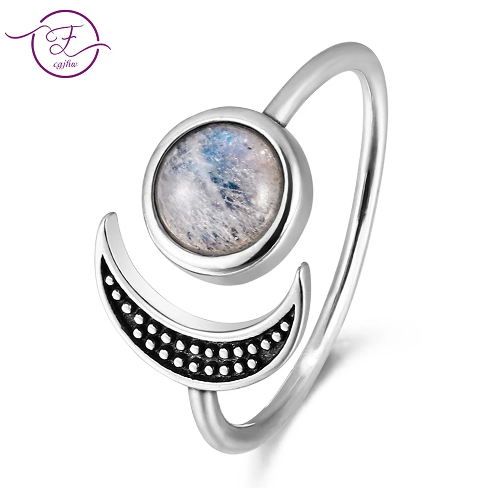 S925 Silver Ring 6.5mm Adjustable Opening Moonstone Ring Jewelry Women Fashion Romantic Engagement Wedding Party Birthday Gift
S925 Silver Ring 6.5mm Adjustable Opening Moonstone Ring Jewelry Women Fashion Romantic Engagement Wedding Party Birthday Gift