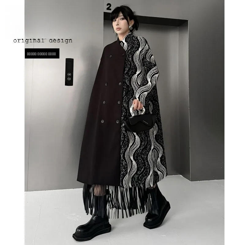 Ele Double-Buttoned Woolen Coat Women's Midi Loose Fit Faionable Color Blo Street Sle Thiened Polyester Fiber
Ele Double-Buttoned Woolen Coat Women's Midi Loose Fit Faionable Color Blo Street Sle Thiened Polyester Fiber