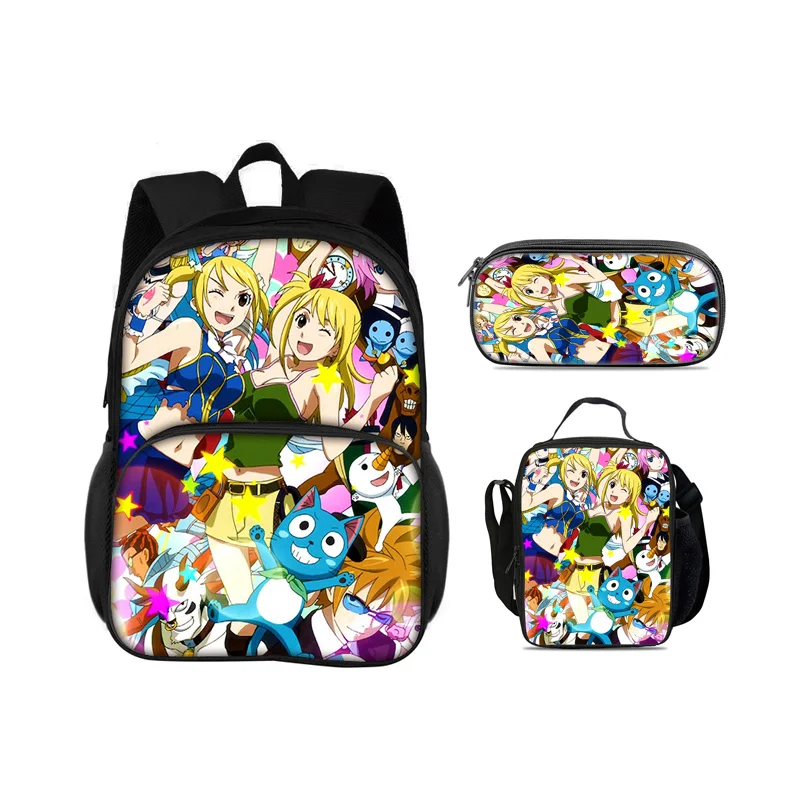 FAIRY TAIL Round Front Bag Backpack Pen Bag Ice Bag 3Pcs Set Cartoon Anime Printed Student Boys and Girls New Versatile
FAIRY TAIL Round Front Bag Backpack Pen Bag Ice Bag 3Pcs Set Cartoon Anime Printed Student Boys and Girls New Versatile