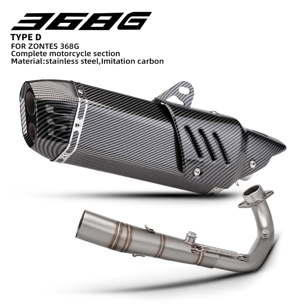 Motorcycle Exhaust Full System Modify Manifold Carbon Muffler Escape For ZONTES 368 368G
Motorcycle Exhaust Full System Modify Manifold Carbon Muffler Escape For ZONTES 368 368G