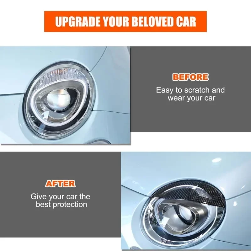2Pcs soft real carbon fiber For Fiat 500 2016+ car headlight eyebrow decorative sticker car exterior protection accessories
2Pcs soft real carbon fiber For Fiat 500 2016+ car headlight eyebrow decorative sticker car exterior protection accessories
