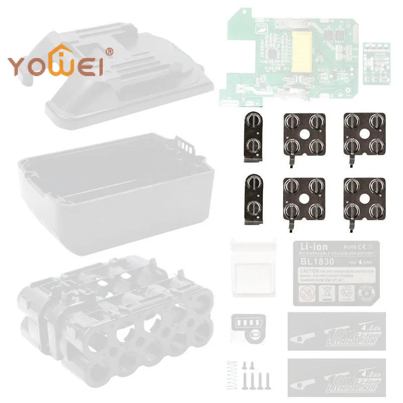 Nickel Sheet Lithium Battery Pack Electric Tool 18650 Li-ion Cell Connector BL1830 For 18V Li-ion Battery Box LXT BL1860
Nickel Sheet Lithium Battery Pack Electric Tool 18650 Li-ion Cell Connector BL1830 For 18V Li-ion Battery Box LXT BL1860