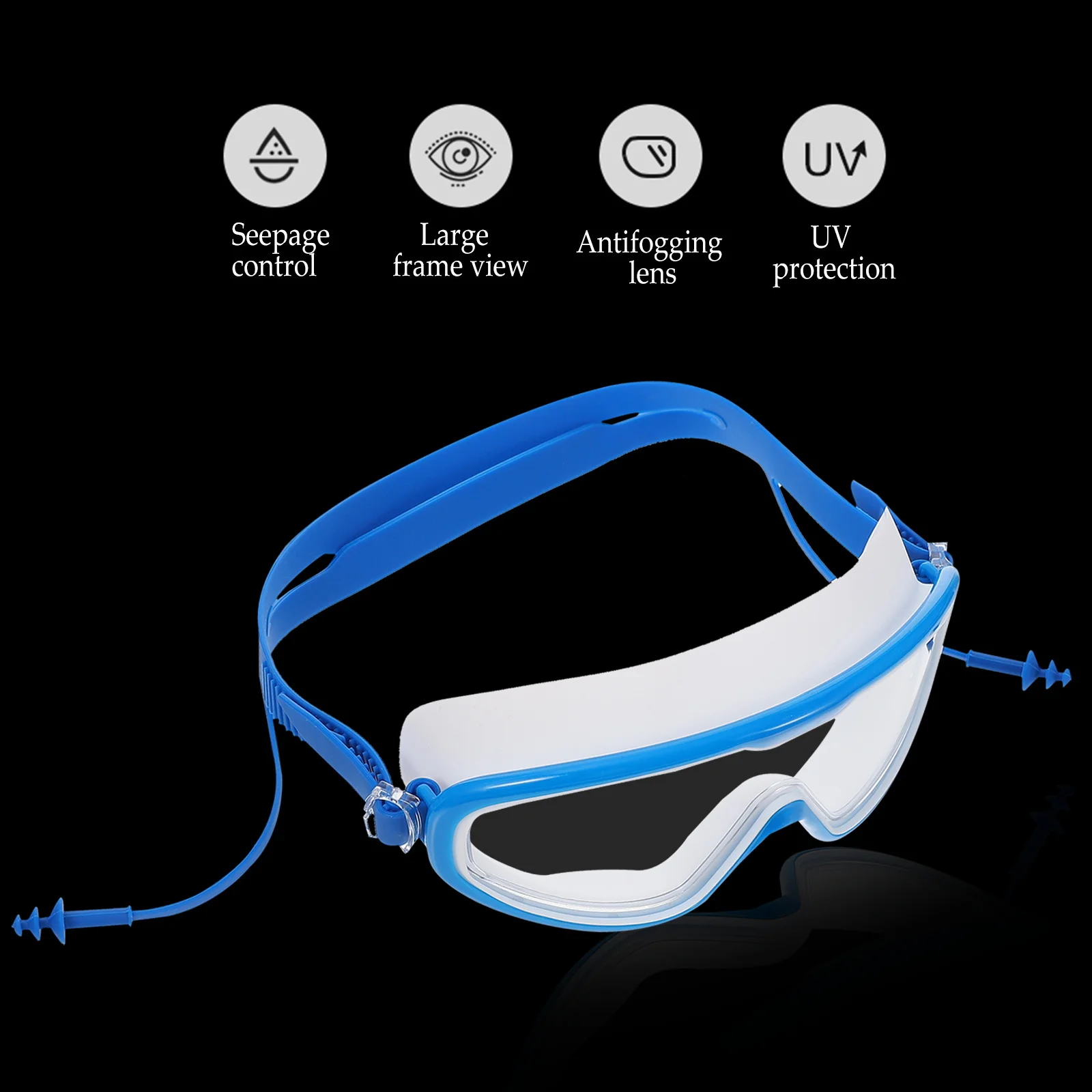 1Pcs Swimming Goggles for Adults Big Frame Anti-Fog Waterproof Swim Glasses 4D with Earplugs
1Pcs Swimming Goggles for Adults Big Frame Anti-Fog Waterproof Swim Glasses 4D with Earplugs