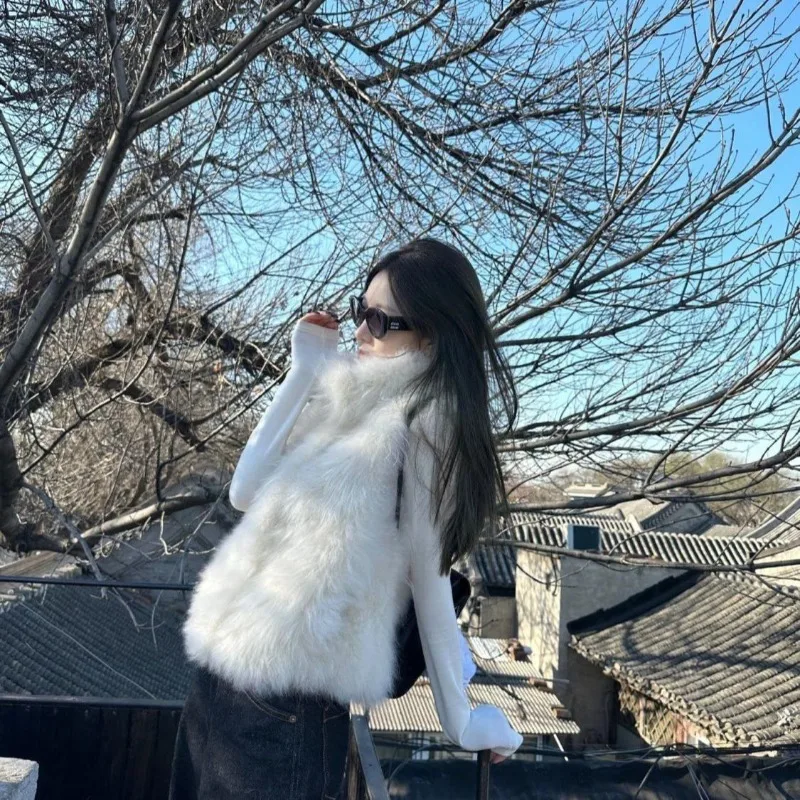 Hairy Coat Temperament Gold fox Top 2026 Autumn and Winter New Style Loose and High-end Vest Short Style Thick and Warm fur Vest
Hairy Coat Temperament Gold fox Top 2026 Autumn and Winter New Style Loose and High-end Vest Short Style Thick and Warm fur Vest
