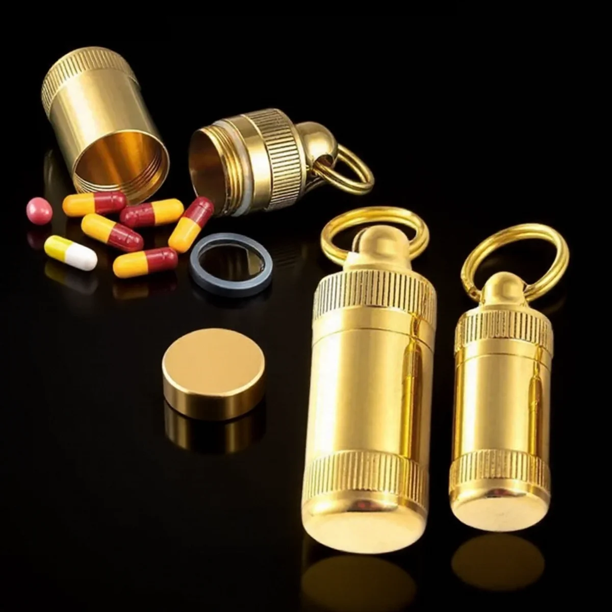 2 Size Brass Snuff Bottle with Mini Spoon Pendant Portable Secret Storage Container Pill Case
2 Size Brass Snuff Bottle with Mini Spoon Pendant Portable Secret Storage Container Pill Case
