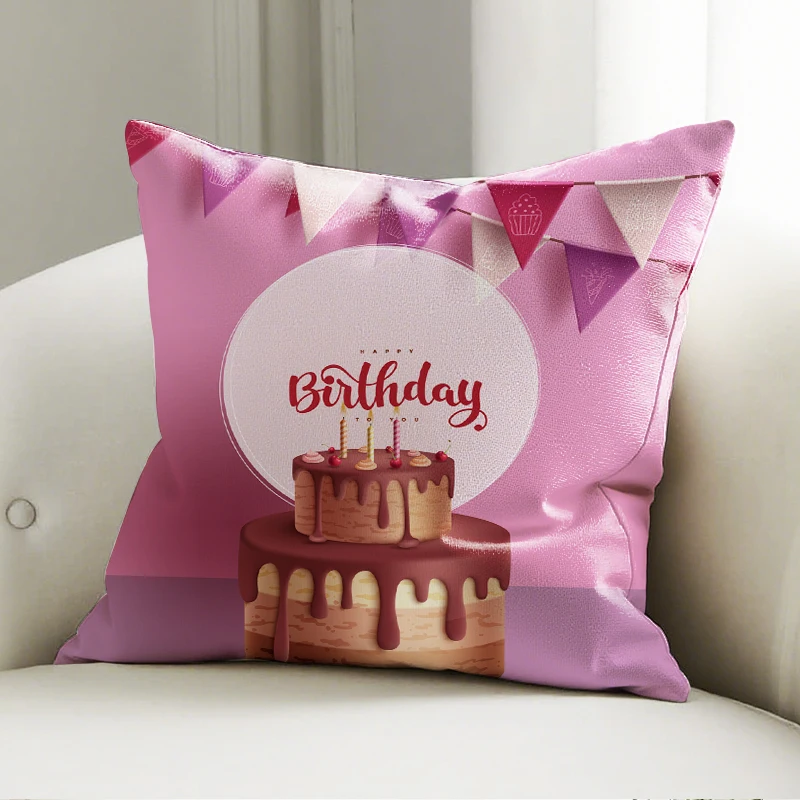 Happy Birthday Pink Cake Pillow Cover, Chocolate Drip Cake Print Cushion Case, Party Decor Accent Pillow
Happy Birthday Pink Cake Pillow Cover, Chocolate Drip Cake Print Cushion Case, Party Decor Accent Pillow