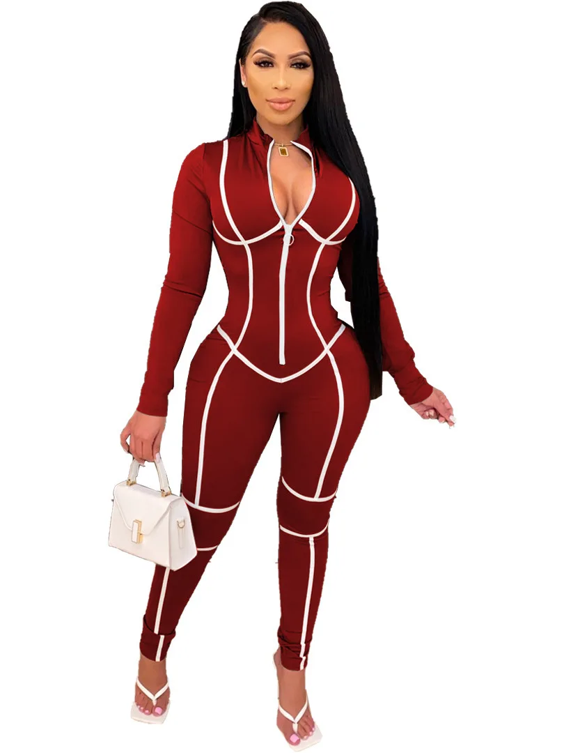 Женский комбинезон на молнии с цветным принтом, облегающий, в уличном стиле, повседневные брюки с завышенной талией из полиэфирного волокна
Женский комбинезон на молнии с цветным принтом, облегающий, в уличном стиле, повседневные брюки с завышенной талией из полиэфирного волокна