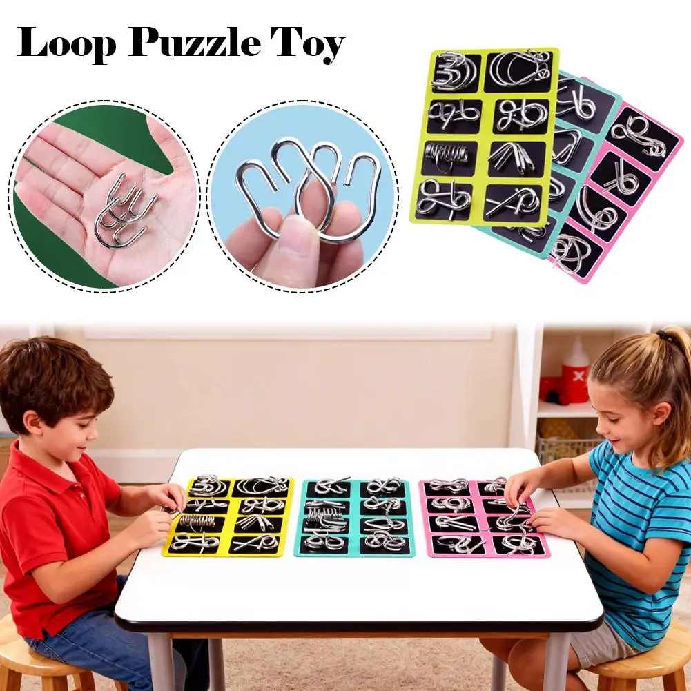 3Pcs/Set Metal Wire Mind Brain Teaser Puzzles Metal Montessori Puzzle Toys Children Adults Interactive Reliever Educational Toy
3Pcs/Set Metal Wire Mind Brain Teaser Puzzles Metal Montessori Puzzle Toys Children Adults Interactive Reliever Educational Toy