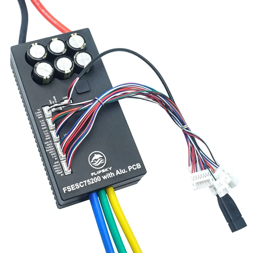 FlipSky 75200 — 84 В, 200 А, высокий ток с алюминиевой печатной платой на основе VESC 4-20S
FlipSky 75200 — 84 В, 200 А, высокий ток с алюминиевой печатной платой на основе VESC 4-20S