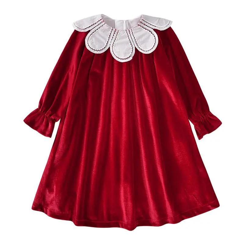Cotton Floral Collar Spliced Infant Girl Princess Dress Loose Long Sleeve Ruched Kid Girl Dress
Cotton Floral Collar Spliced Infant Girl Princess Dress Loose Long Sleeve Ruched Kid Girl Dress