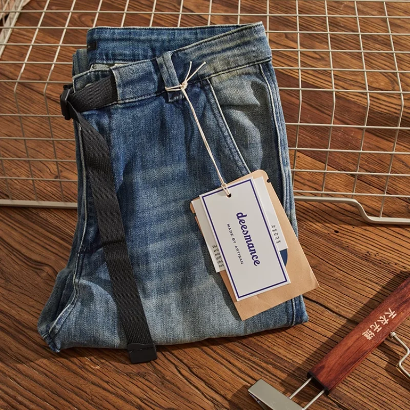 Weighty stretch vintage jeans men's all-in-one straight leg high street trend streamer patchwork sandwashed vintage pants
Weighty stretch vintage jeans men's all-in-one straight leg high street trend streamer patchwork sandwashed vintage pants