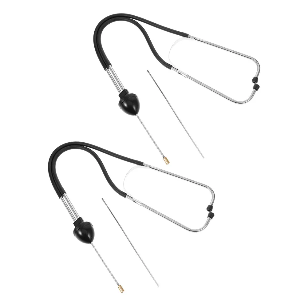 2Pcs Stainless Steel Water Leak Test Stick Portable Underground Pipe Testing Tool for Accurate Leak Detection Mechanics Use