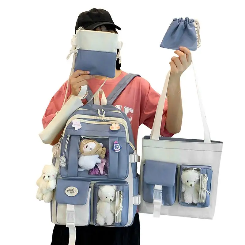 Aesthetic Backpack For Girls Set Of 5 Backpack For Girls Large Capacity Schoolbag With Kawaii Pin And Accessories Student Travel
Aesthetic Backpack For Girls Set Of 5 Backpack For Girls Large Capacity Schoolbag With Kawaii Pin And Accessories Student Travel