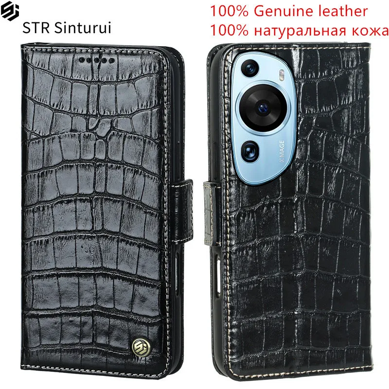 STR Genuine leather crocodile grain card Slot Wallet Cover For Huawei P60 Art P50 P40 Pro + P50E lite 5G shockproof phone Case
STR Genuine leather crocodile grain card Slot Wallet Cover For Huawei P60 Art P50 P40 Pro + P50E lite 5G shockproof phone Case