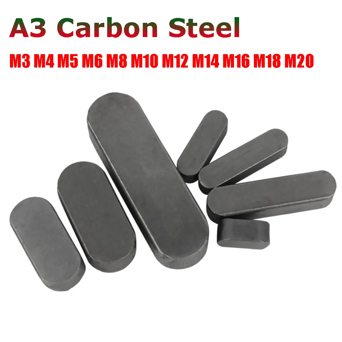 Parallel Key A3 Carbon Steel M3 M4 M5 M6 M8 M10 M12 M14 M16 M20 GB1096 Round Ended Drive Shaft Flat Keyway Pin Length 6-100mm
Parallel Key A3 Carbon Steel M3 M4 M5 M6 M8 M10 M12 M14 M16 M20 GB1096 Round Ended Drive Shaft Flat Keyway Pin Length 6-100mm