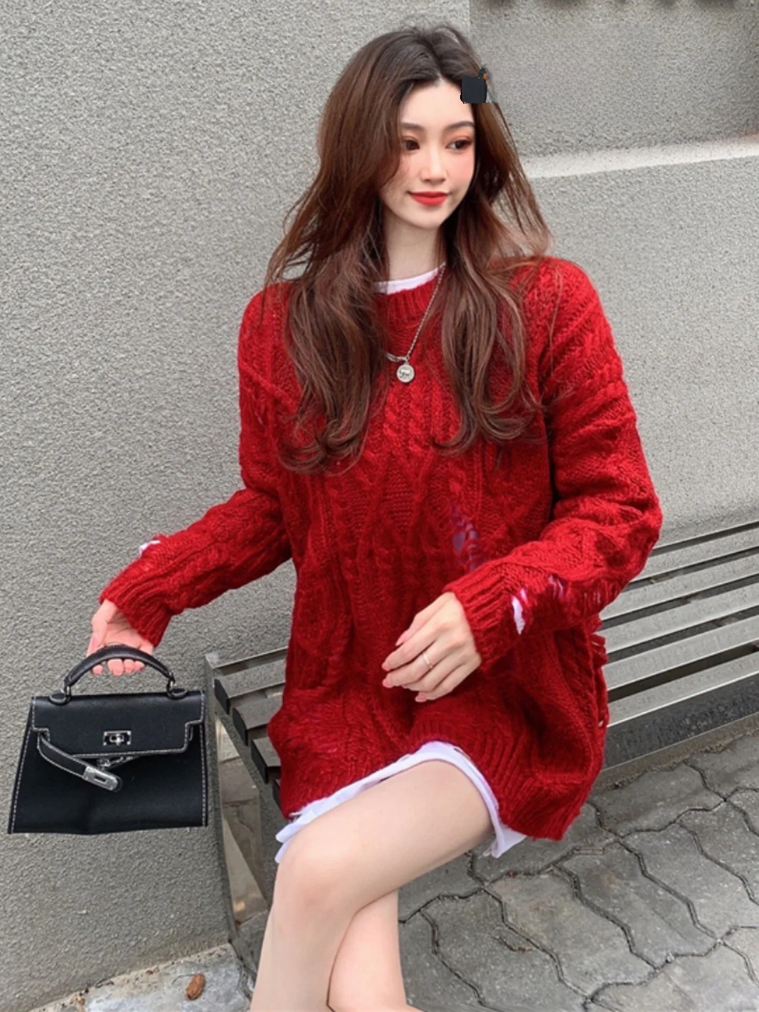 Retro Loose Large Size Women's Knitted Sweater Asymmetrical Hole Crochet Hollow out Flower Design Korean Sle Long Sve
Retro Loose Large Size Women's Knitted Sweater Asymmetrical Hole Crochet Hollow out Flower Design Korean Sle Long Sve