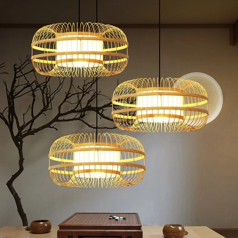 Japanese style bamboo woven chandelier Bamboo art lantern chandelier Creative hot pot restaurant Tea room Milk tea shop lamp
Japanese style bamboo woven chandelier Bamboo art lantern chandelier Creative hot pot restaurant Tea room Milk tea shop lamp