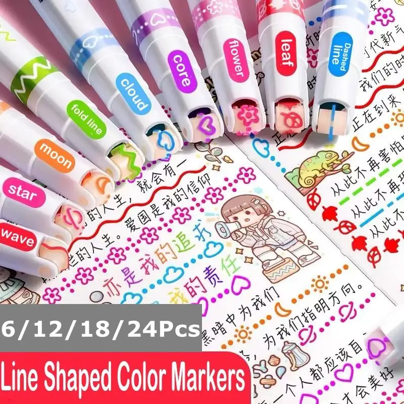 6/12/18/24Pcs Flower Pattern Highlighters, Roller Tip Curve Line Markers, Cute Kawaii Stationery for School, Office and Gifting
6/12/18/24Pcs Flower Pattern Highlighters, Roller Tip Curve Line Markers, Cute Kawaii Stationery for School, Office and Gifting