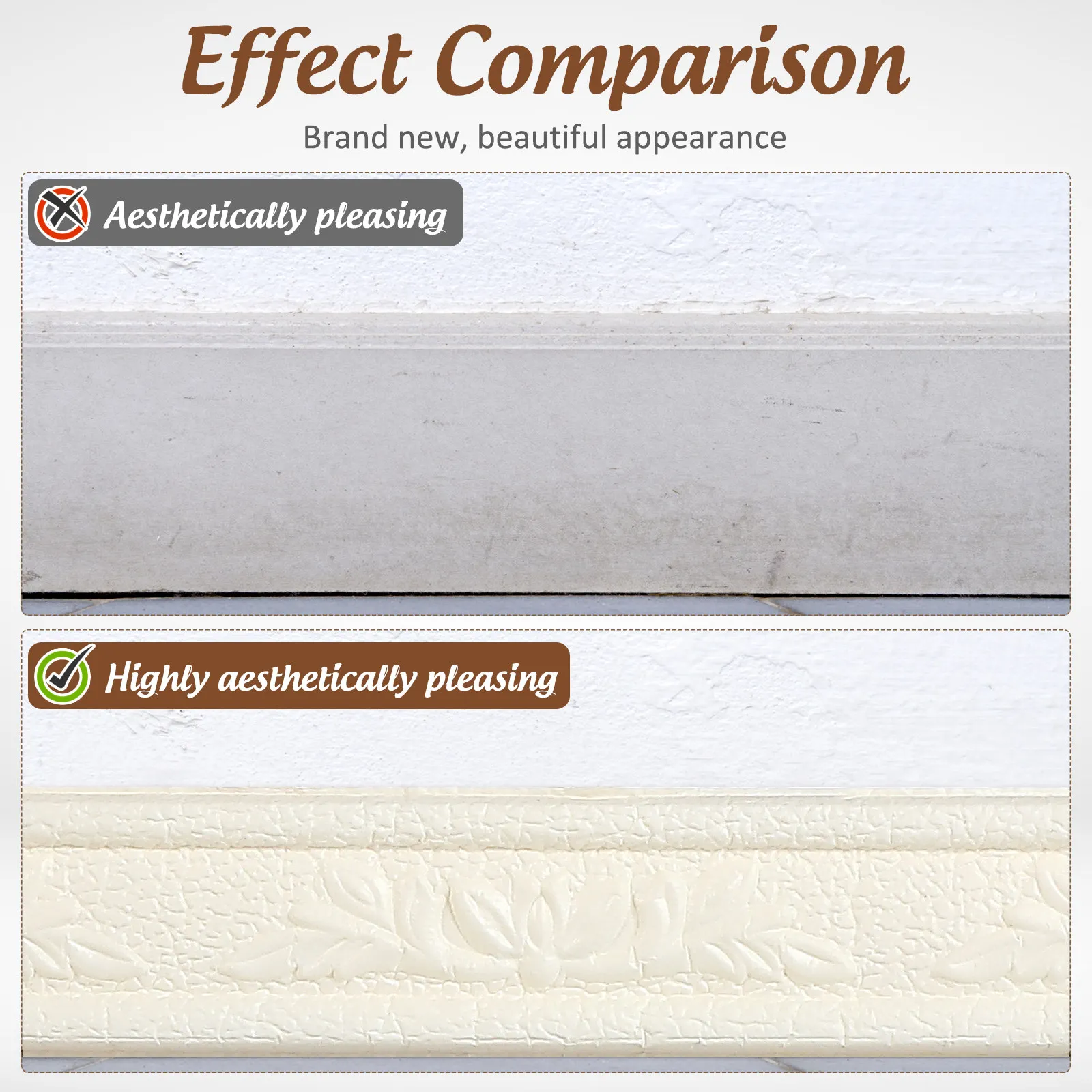 2 Roll Lifelike Pattern Adhesive Wallpaper Border Wall Trim Skirting Sticker for Kitchen Bathroom Living Room Hotel Bar TV Wall
2 Roll Lifelike Pattern Adhesive Wallpaper Border Wall Trim Skirting Sticker for Kitchen Bathroom Living Room Hotel Bar TV Wall